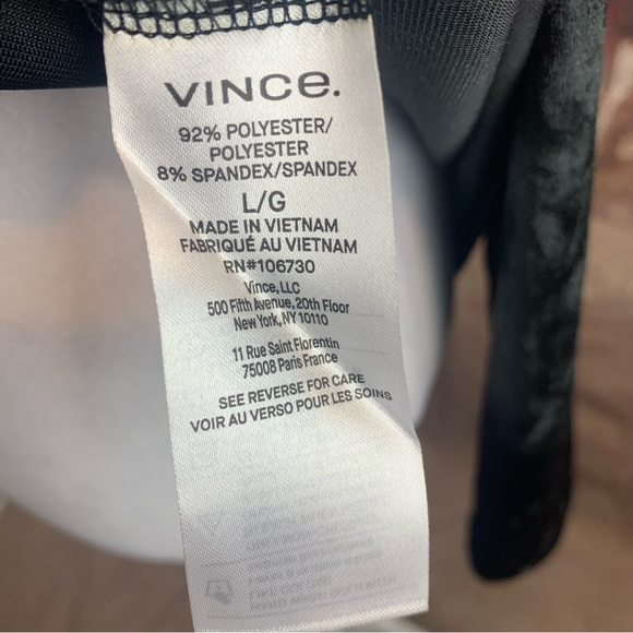 NEW Vince Velour Square Neck Long Sleeve in black - Picture 11 of 13